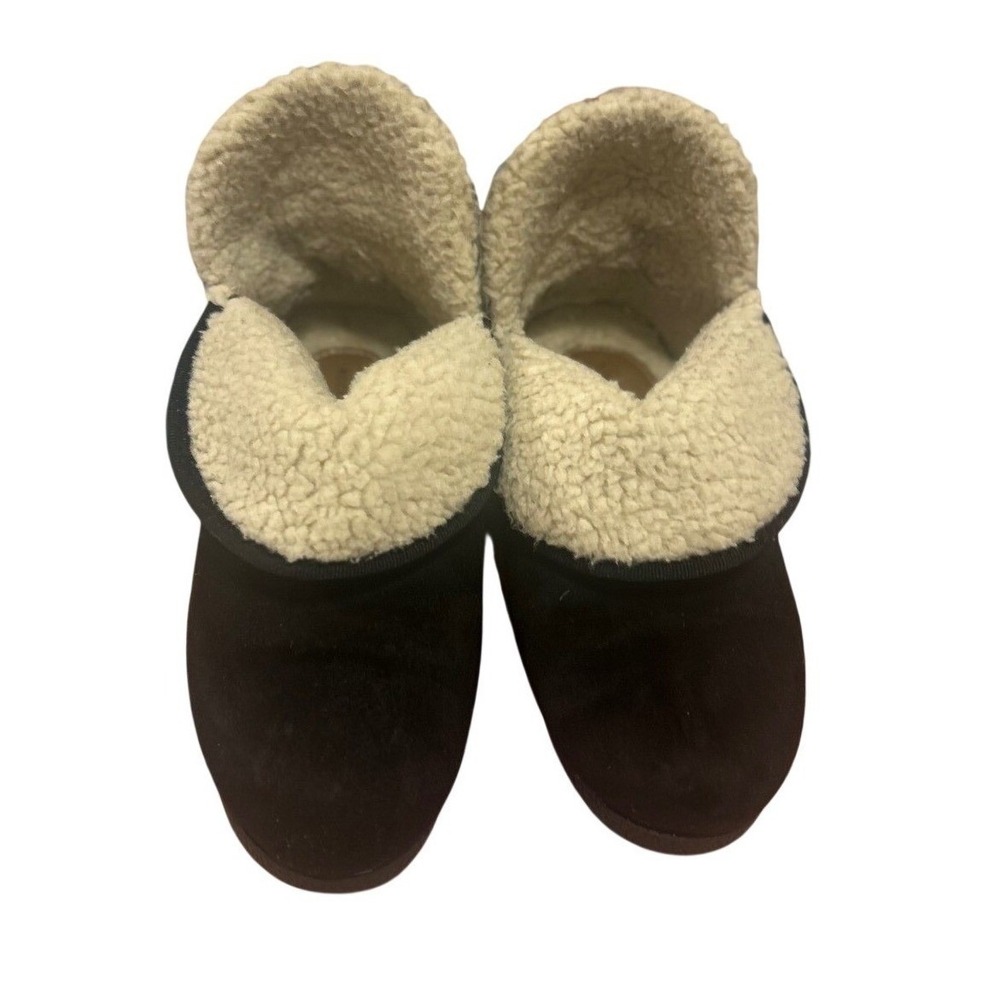 ROCKPORT Womens Veda Slipper Boot Size 6 comfort house shoes black gray